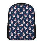 Xmas Snowman Pattern Print Casual Backpack