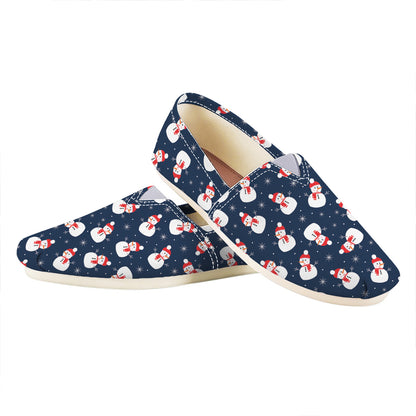 Xmas Snowman Pattern Print Casual Shoes
