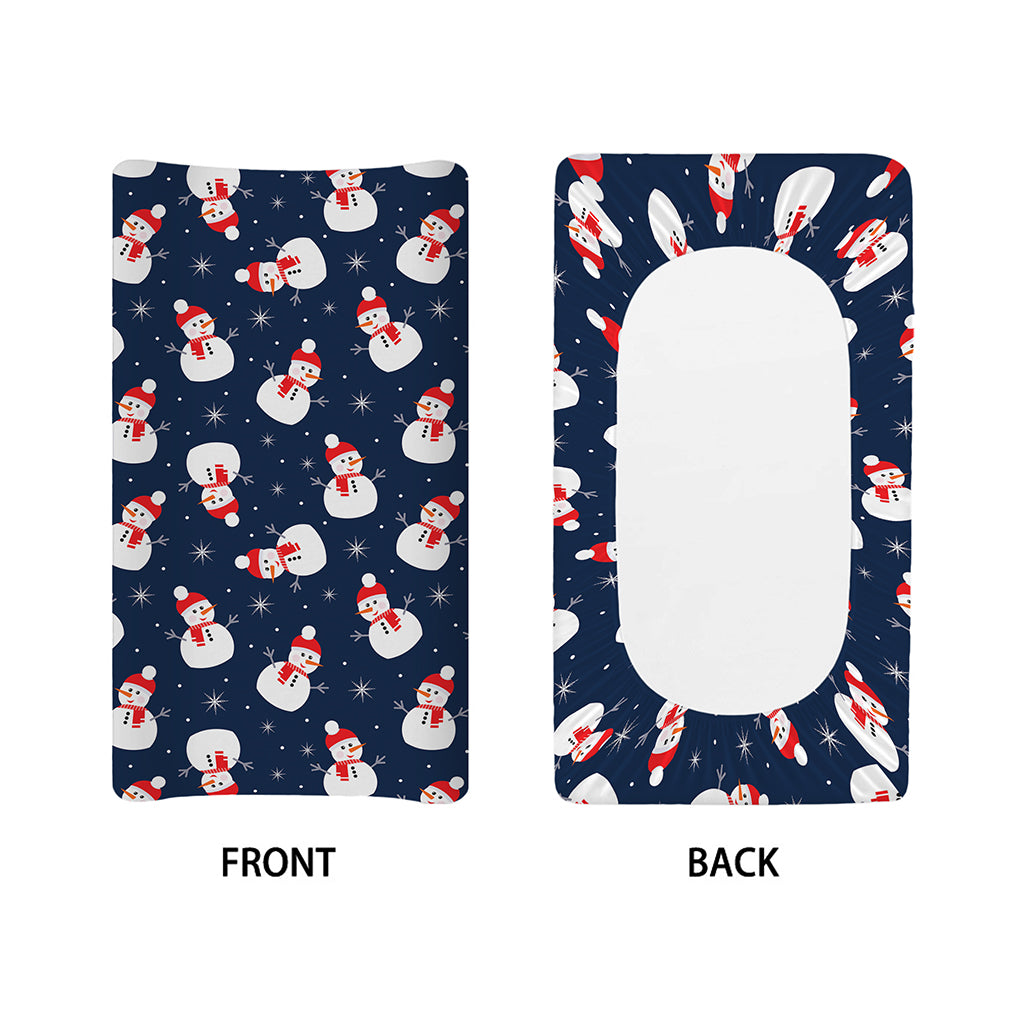 Xmas Snowman Pattern Print Changing Pad Cover