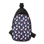 Xmas Snowman Pattern Print Chest Bag