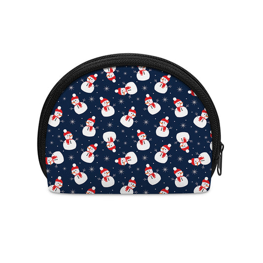 Xmas Snowman Pattern Print Coin Purse
