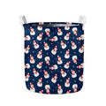 Xmas Snowman Pattern Print Collapsible Laundry Basket
