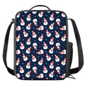 Xmas Snowman Pattern Print Crossbody Lunch Bag