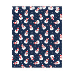 Xmas Snowman Pattern Print Curtain