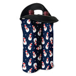 Xmas Snowman Pattern Print Double Neoprene Wine Tote