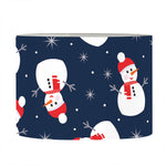 Xmas Snowman Pattern Print Drum Lamp Shade