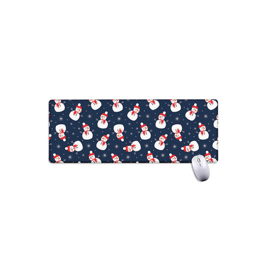 Xmas Snowman Pattern Print Extended Mouse Pad