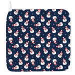 Xmas Snowman Pattern Print Hand Towel