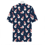 Xmas Snowman Pattern Print Hawaiian Shirt
