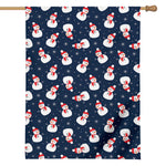 Xmas Snowman Pattern Print House Flag