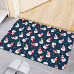 Xmas Snowman Pattern Print Indoor Door Mat