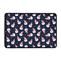 Xmas Snowman Pattern Print Kitchen Mat