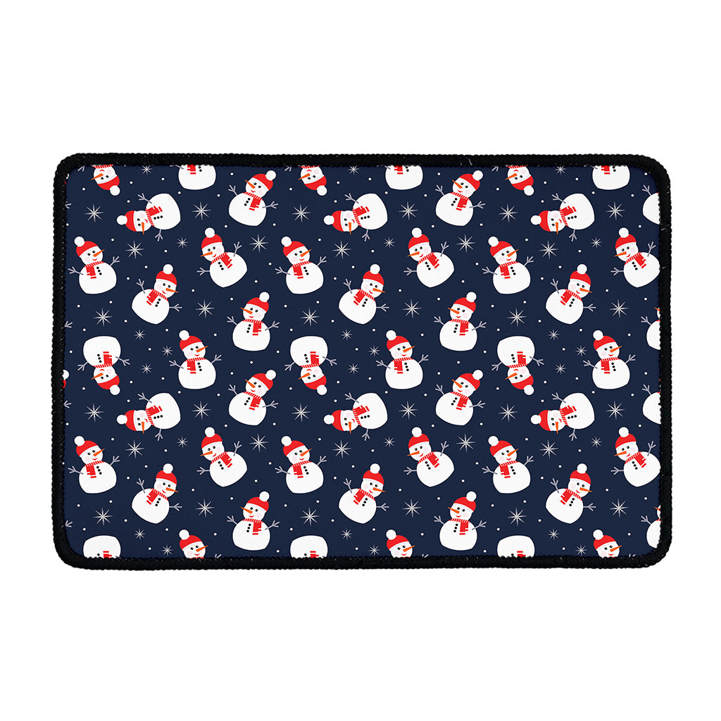 Xmas Snowman Pattern Print Kitchen Mat