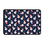 Xmas Snowman Pattern Print Kitchen Mat