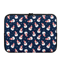 Xmas Snowman Pattern Print Laptop Sleeve
