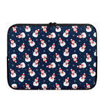 Xmas Snowman Pattern Print Laptop Sleeve