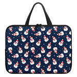 Xmas Snowman Pattern Print Laptop Sleeve With Handle