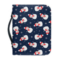 Xmas Snowman Pattern Print Leather Bible Cover
