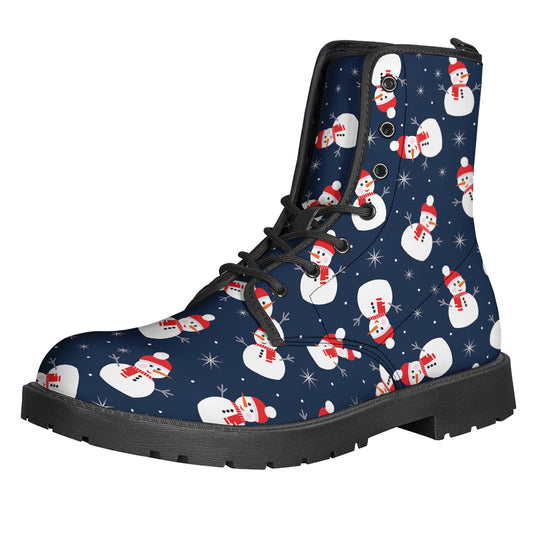 Xmas Snowman Pattern Print Backpack