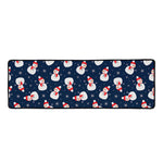 Xmas Snowman Pattern Print Long Kitchen Mat