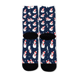 Xmas Snowman Pattern Print Long Socks