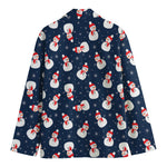 Xmas Snowman Pattern Print Men's Blazer