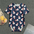 Xmas Snowman Pattern Print Men's Bodysuit