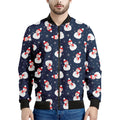 Xmas Snowman Pattern Print Men's Bomber Jacket