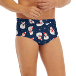 Xmas Snowman Pattern Print Men's Briefs