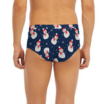 Xmas Snowman Pattern Print Men's Briefs