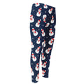 Xmas Snowman Pattern Print Men's Compression Pants