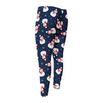 Xmas Snowman Pattern Print Men's Compression Pants