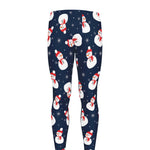 Xmas Snowman Pattern Print Men's leggings
