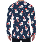 Xmas Snowman Pattern Print Men's Long Sleeve T-Shirt