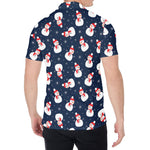 Xmas Snowman Pattern Print Men's Shirt