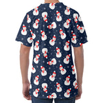 Xmas Snowman Pattern Print Men's Velvet T-Shirt