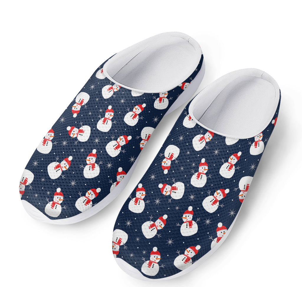Xmas Snowman Pattern Print Mesh Casual Shoes
