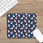 Xmas Snowman Pattern Print Mouse Pad