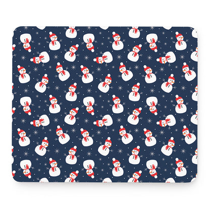 Xmas Snowman Pattern Print Mouse Pad