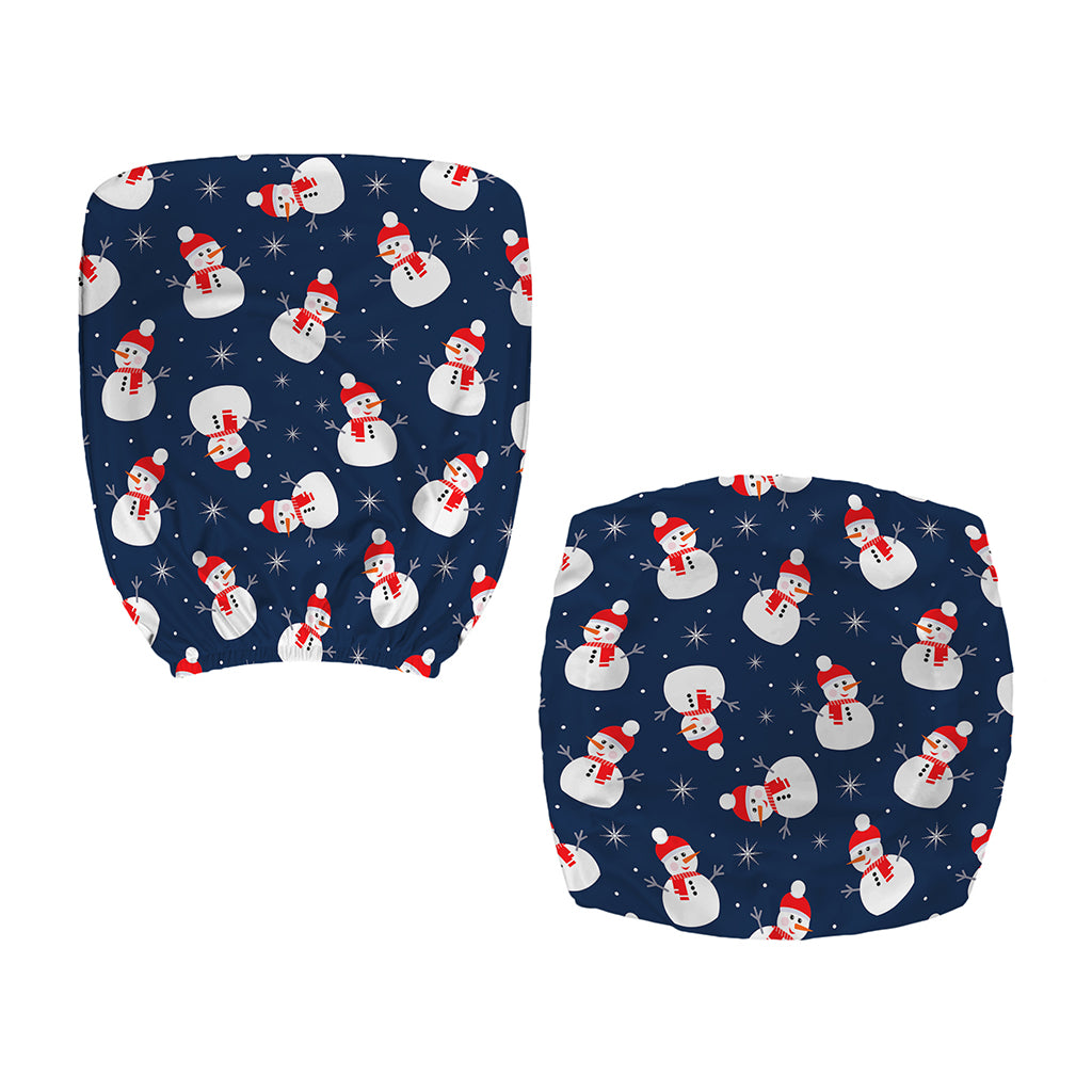Xmas Snowman Pattern Print Office Chair Cover