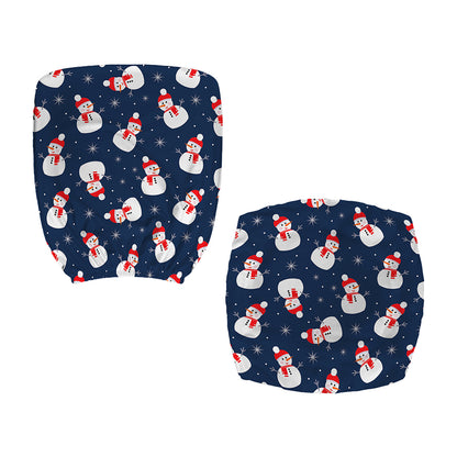 Xmas Snowman Pattern Print Office Chair Cover