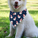 Xmas Snowman Pattern Print Over The Collar Dog Bandana