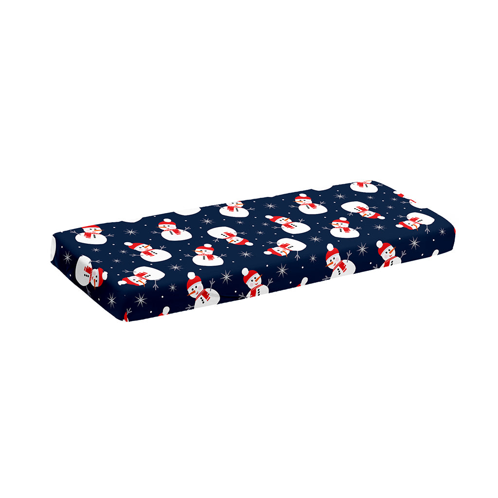 Xmas Snowman Pattern Print Piano Keyboard Cover