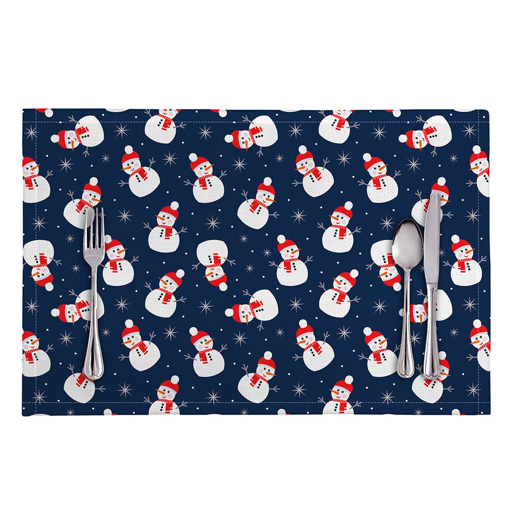 Xmas Snowman Pattern Print Placemat