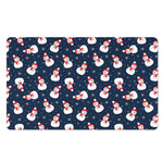 Xmas Snowman Pattern Print Polyester Doormat