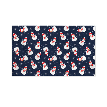 Xmas Snowman Pattern Print Polyester Flag