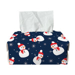 Xmas Snowman Pattern Print Rectangle Tissue Box Cover