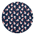 Xmas Snowman Pattern Print Round Blanket