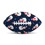 Xmas Snowman Pattern Print Rugby Ball