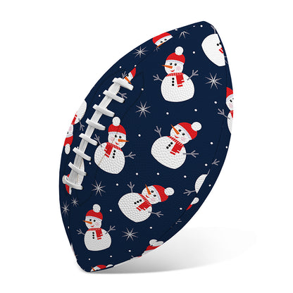 Xmas Snowman Pattern Print Rugby Ball